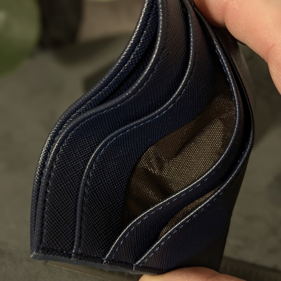 Prada front pocket wallet card case, navy blue - Picture 6 of 14